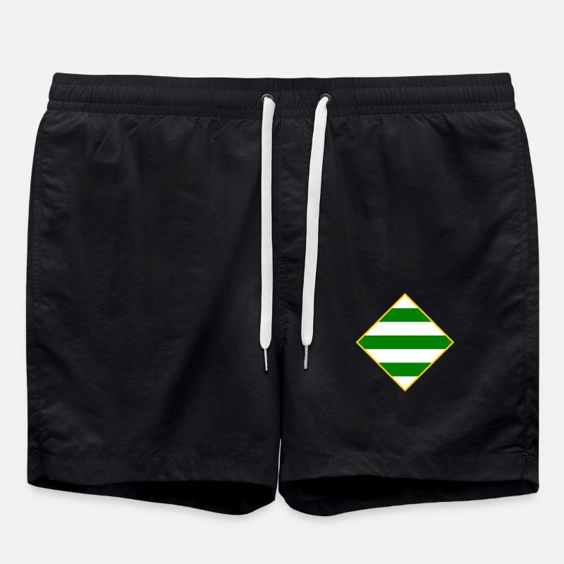 Vert et blanc - Short de bain - noir