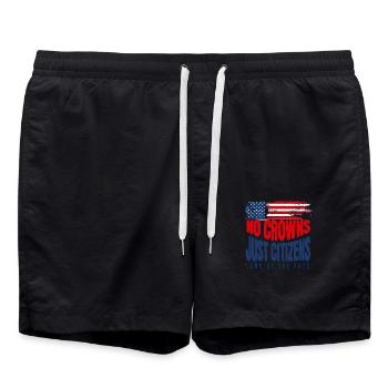 No Crowns Just Presidents Eagle No King - Swim Trunks - black - Front - AI Model Male 185 light (185cm)