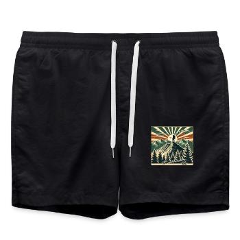 Wandern - Badeshorts - Schwarz - Vorne - AI Model Male 185 light (185cm)