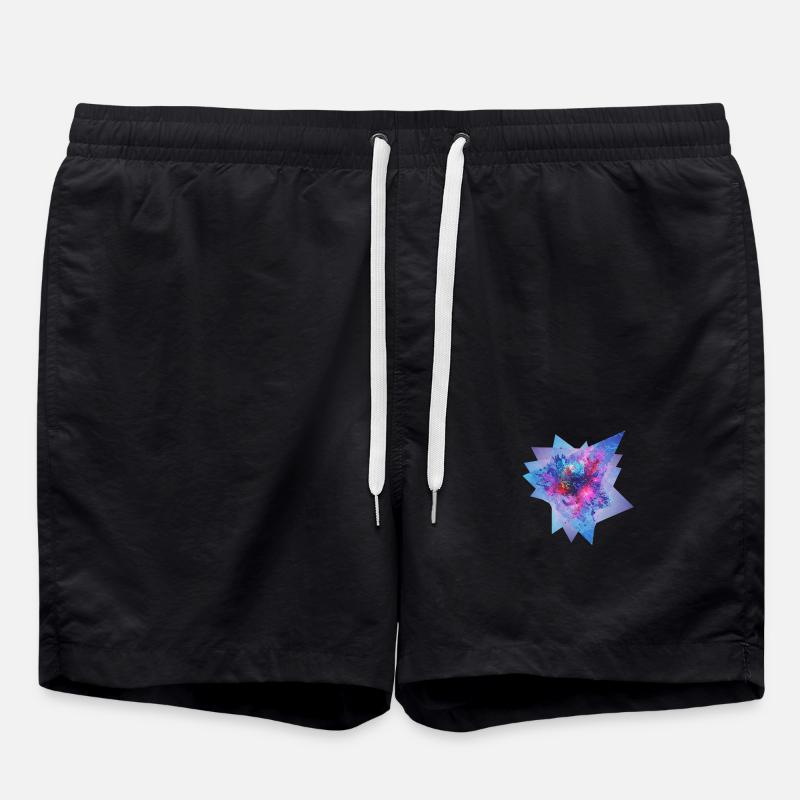 Fractal Pulse - Badeshorts - Schwarz