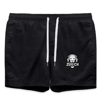 Zurich Lion - Badeshorts - Schwarz - Vorne - AI Model Male 185 light (185cm)