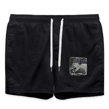Hyena - Swim Trunks - black - Front - AI Model Male 185 light (185cm)