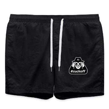 ZuckOff - Swim Trunks - black - Front - AI Model Male 185 light (185cm)