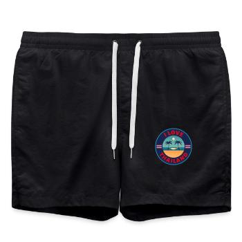 I love Thailand Logo - Badeshorts - Schwarz - Vorne - AI Model Male 185 light (185cm)