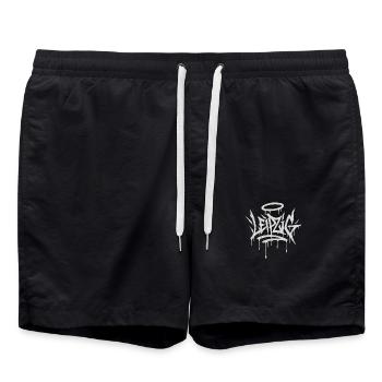Leipzig Graffiti - Badeshorts - Schwarz - Vorne - AI Model Male 185 light (185cm)