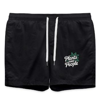 Plants Over People - Swim Trunks - black - Front - AI Model Male 185 light (185cm)
