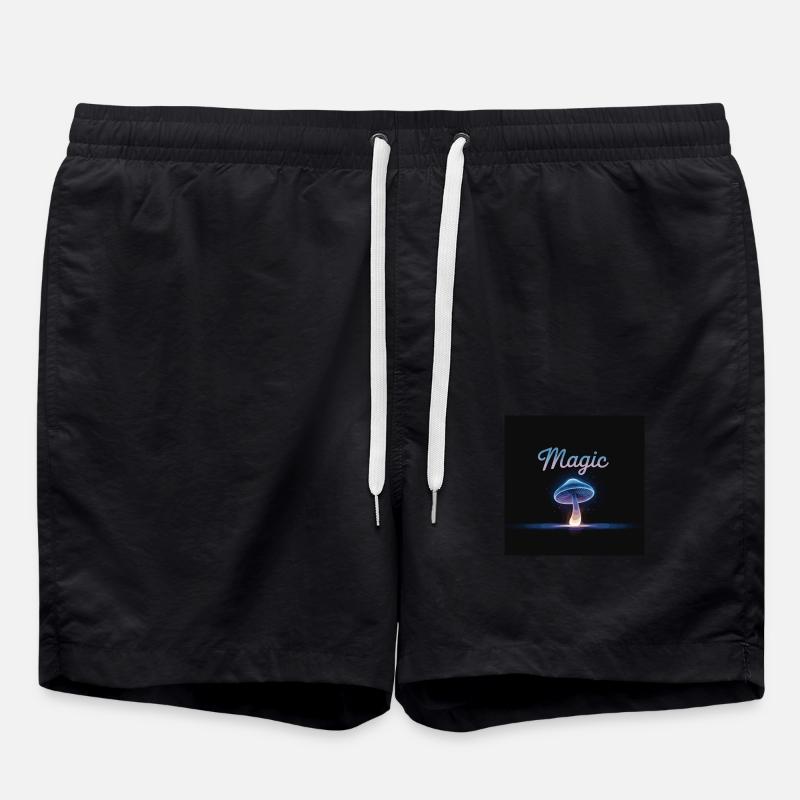 Magic mushroom in starlight - Swim Trunks - black