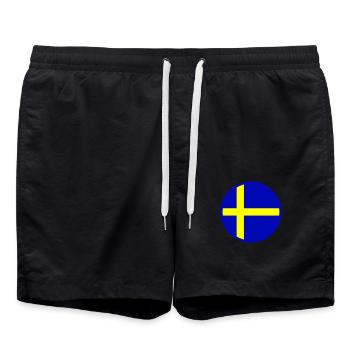 Drapeau de la Suède Drapeau - Short de bain - noir - Devant - AI Model Male 185 light (185cm)