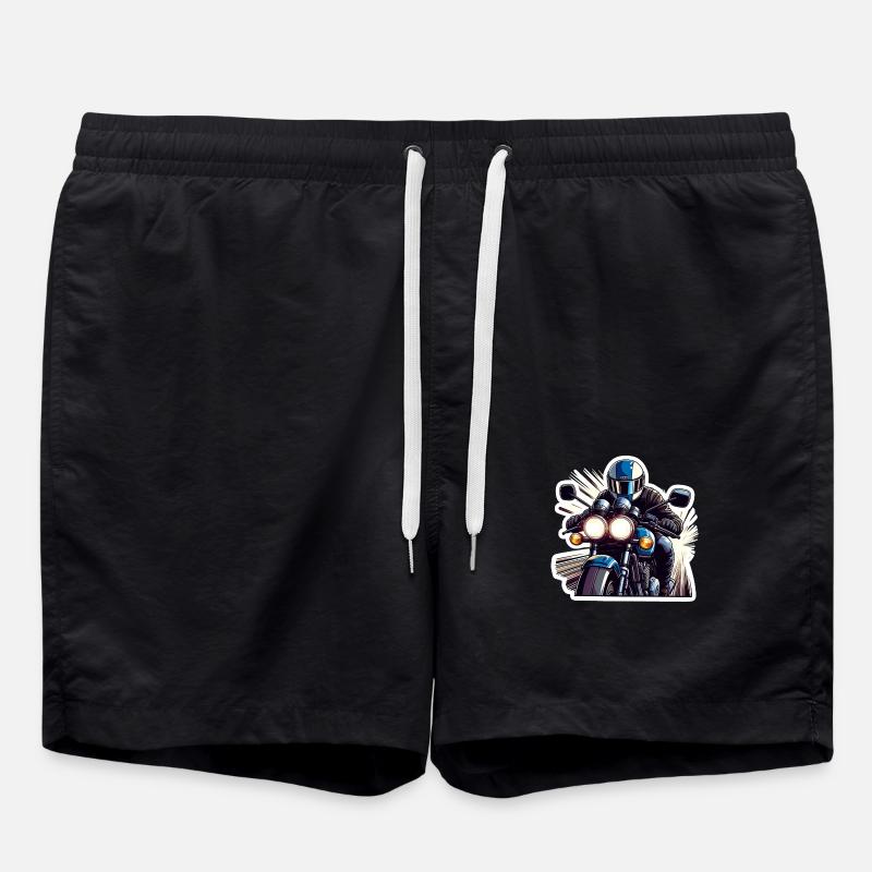 Retro Speed Biker - Badeshorts - Schwarz