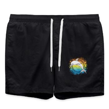 Dolphin - Swim Trunks - black - Front - AI Model Male 185 light (185cm)