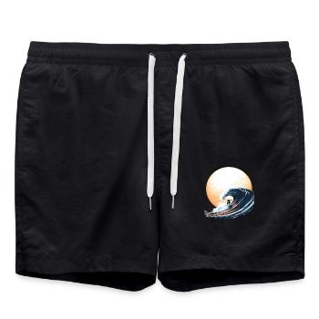 Surfing In The Sun - Badeshorts - Schwarz - Vorne - AI Model Male 185 light (185cm)