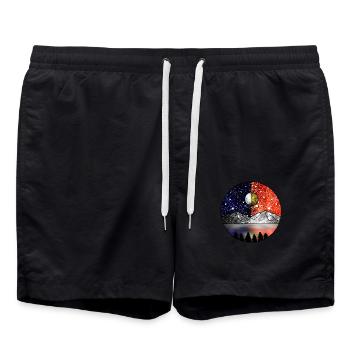 Jour cosmique et nuit cosmique - Short de bain - noir - Devant - AI Model Male 185 light (185cm)