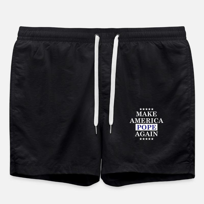 Make America POPE again - blue stars - Badeshorts - Schwarz