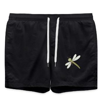 La magie des libellules – délicate et éblouissante - Short de bain - noir - Devant - AI Model Male 185 light (185cm)