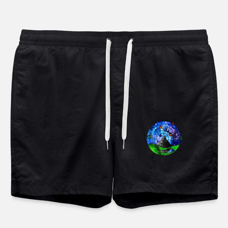 Cosmic Scenery - Swim Trunks - black