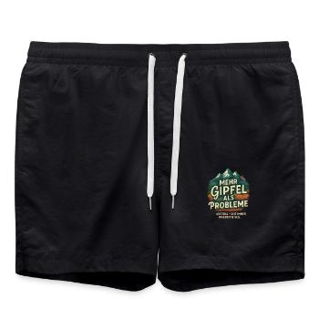 Plus de sommets que de problèmes - Short de bain - noir - Devant - AI Model Male 185 light (185cm)