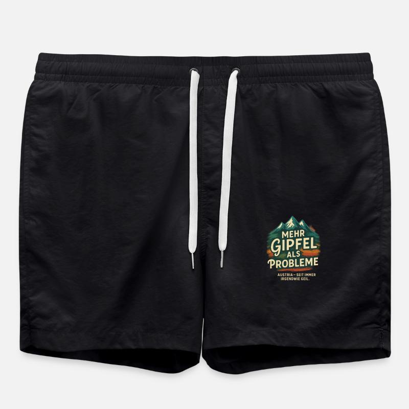 More summits than problems - Swim Trunks - black