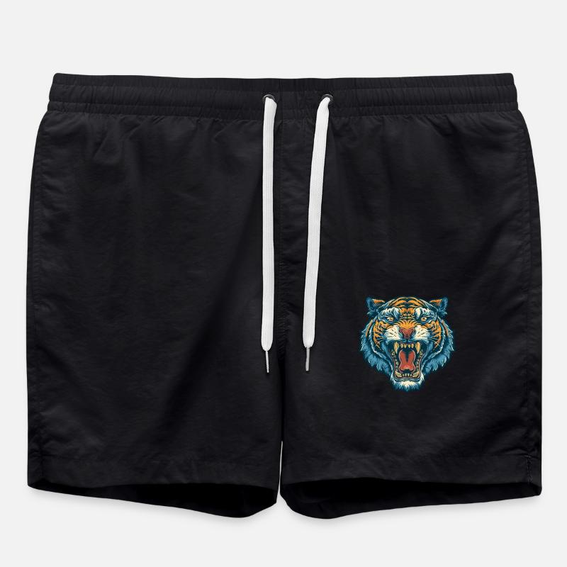 Roaring Tiger – Wild power design. - Swim Trunks - black