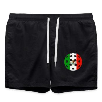 Pickleball Mexiko - Badeshorts - Schwarz - Vorne - AI Model Male 185 light (185cm)