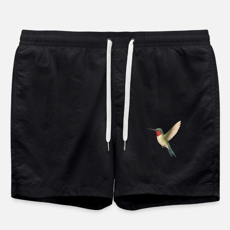 Ruby-throated hummingbird – nature meets elegance - Swim Trunks - black