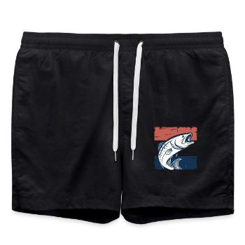 La basse et le drapeau néerlandais - Short de bain - noir - Devant - AI Model Male 185 light (185cm)