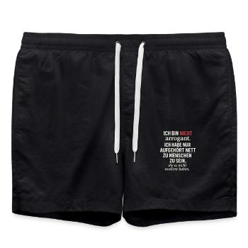 Ich bin nicht arrogan.... - Badeshorts - Schwarz - Vorne - AI Model Male 185 light (185cm)