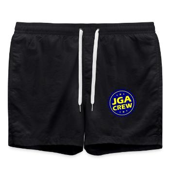 Jga Crew Junggesellenabschied Party - Badeshorts - Schwarz - Vorne - AI Model Male 185 light (185cm)