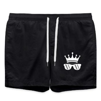 Sonnenbrille Krone - Badeshorts - Schwarz - Vorne - AI Model Male 185 light (185cm)