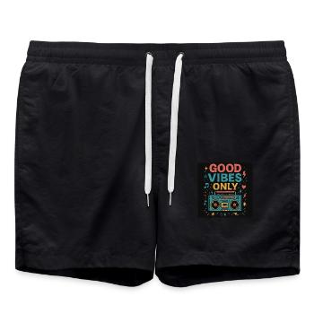 Vibes uniquement - Short de bain - noir - Devant - AI Model Male 185 light (185cm)
