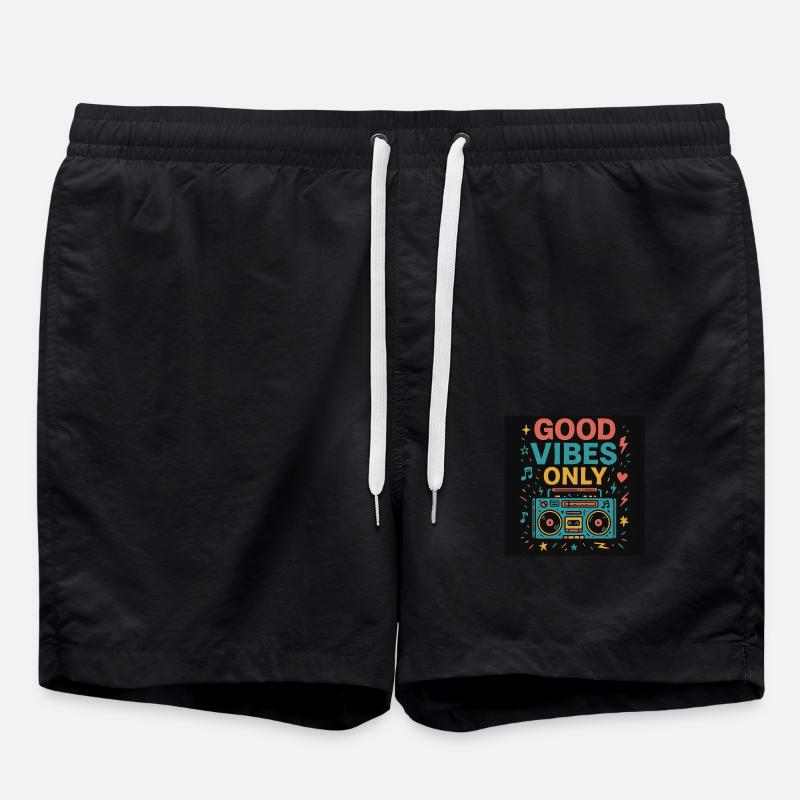 Vibes only - Swim Trunks - black