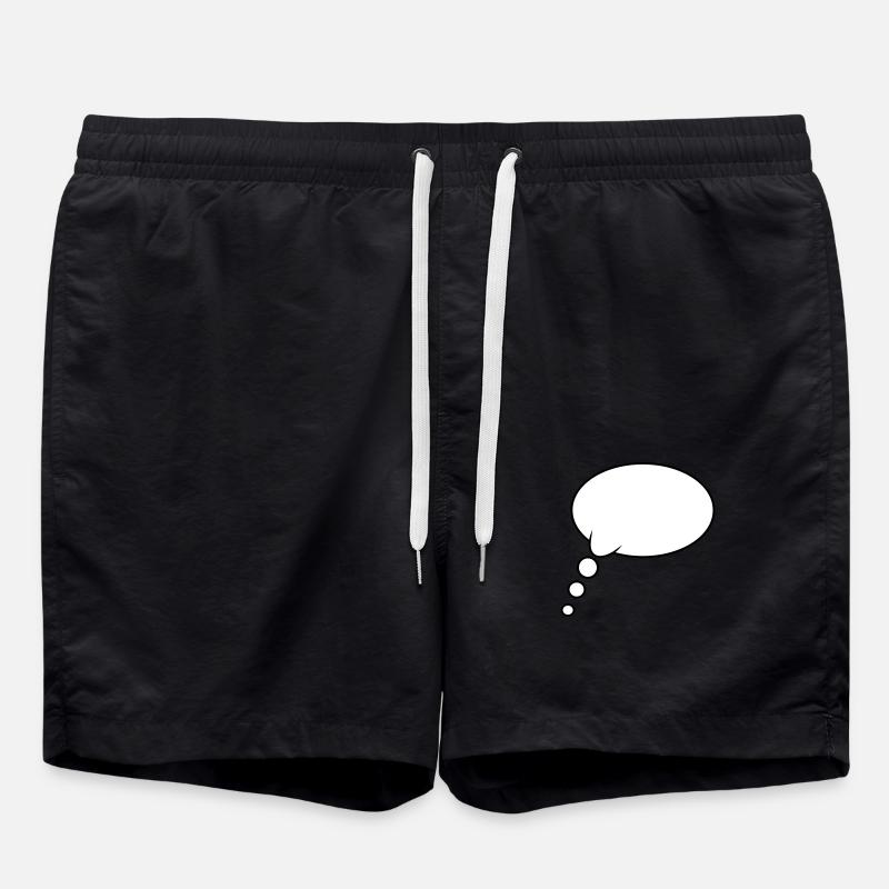 Thought Bubble Design - Swim Trunks - black