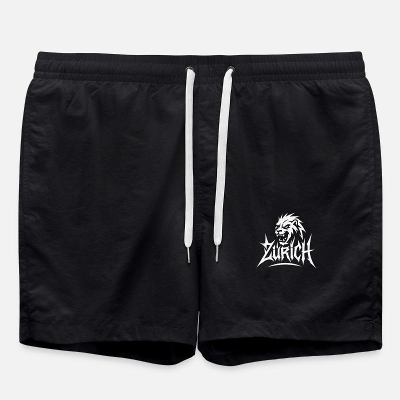 Zürich Löwe - Badeshorts - Schwarz