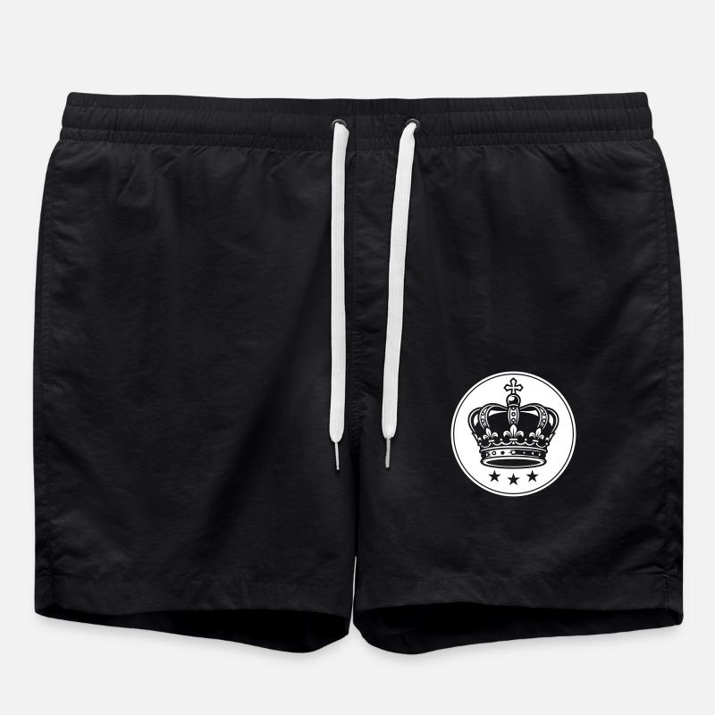 Crown Symbol - Swim Trunks - black
