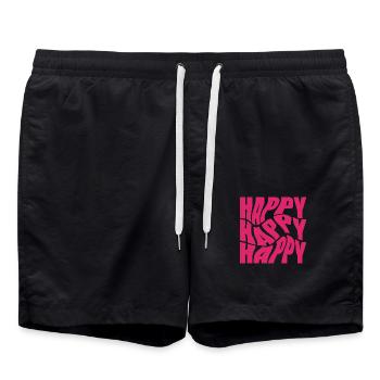 Heureux Heureux Heureux - Short de bain - noir - Devant - AI Model Male 185 light (185cm)