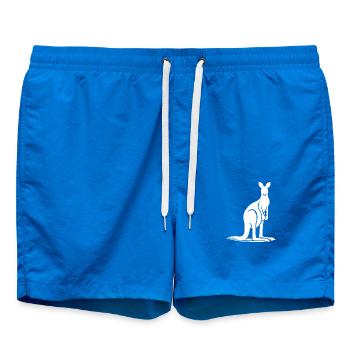 Elegant Kangaroo Marsupials Animal Print Silhouette - Swim Trunks - cobalt blue - Front