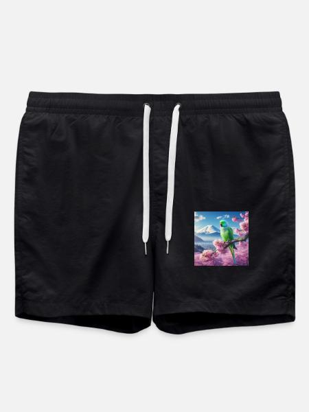 Parrot love - Swim Trunks - black