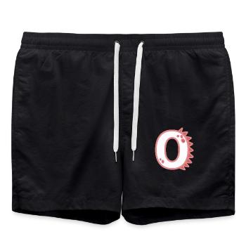 Number 0 - Swim Trunks - black - Front - AI Model Male 185 light (185cm)