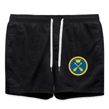 Luftwaffe von Dalarna - Badeshorts - Schwarz - Vorne - AI Model Male 185 light (185cm)