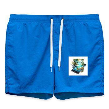 My Phone My Beach: Tropical Tech Tee - Short de bain - cobalt blue - Devant