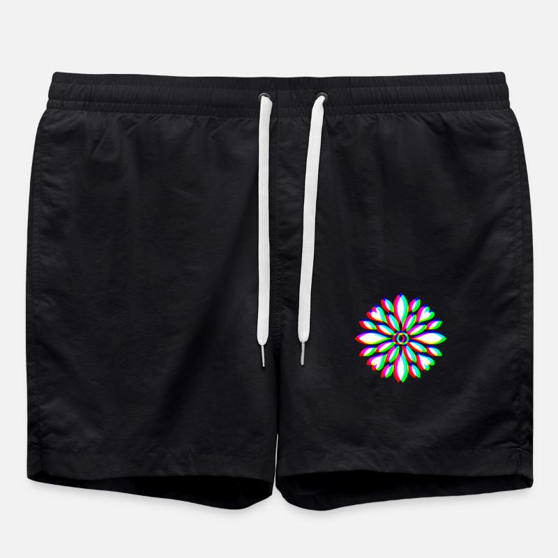 EDM Floral Mandala - Short de bain - noir