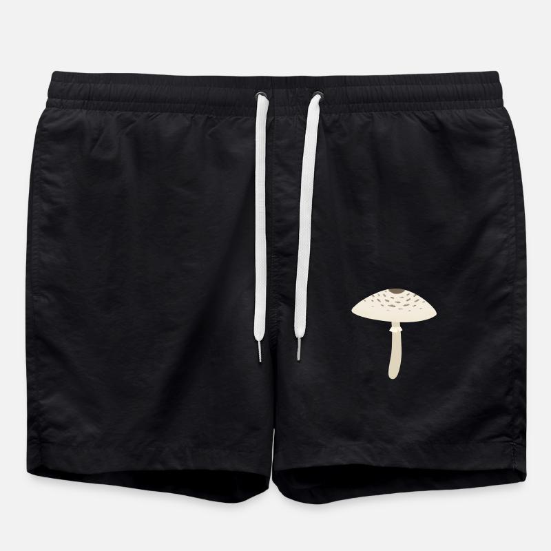 Parasol Mushroom - Swim Trunks - black