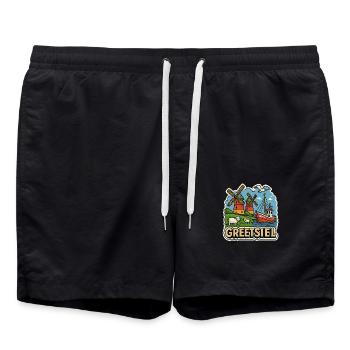Greetsiel - Badeshorts - Schwarz - Vorne - AI Model Male 185 light (185cm)