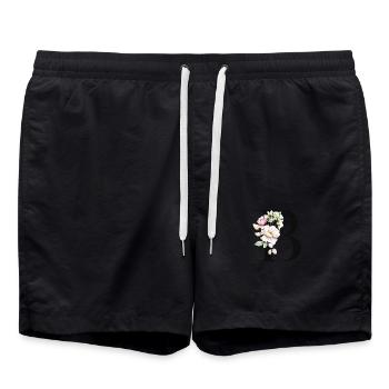 Your letter B on Personalized Clothing - Swim Trunks - black - Front - AI Model Male 185 light (185cm)