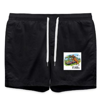 Discover our high-quality Camperliebe 50+ shirt - Swim Trunks - black - Front - AI Model Male 185 light (185cm)