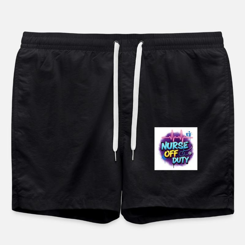 🩺 Nurse Off Duty – Lieblingsschirt - Swim Trunks - black