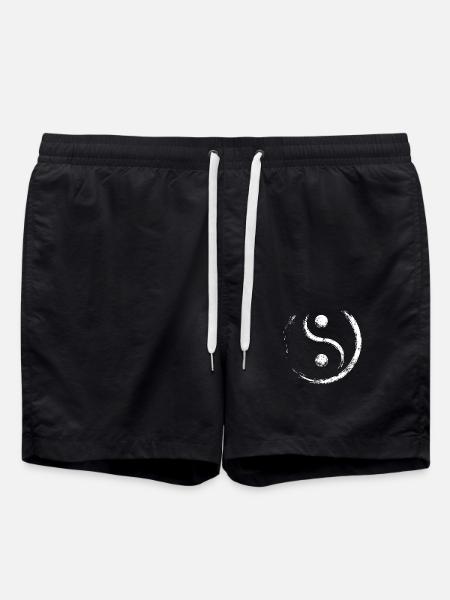 Yin and Yang Balancing - Swim Trunks - black