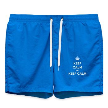 Keep calm and Keep calm - Swim Trunks - cobalt blue - Front