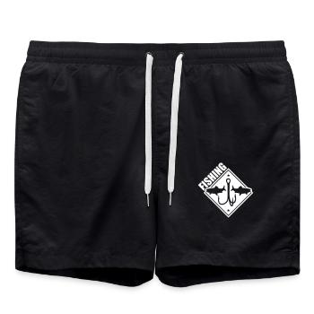 Pêche Pêche Hameçons - Short de bain - noir - Devant - AI Model Male 185 light (185cm)