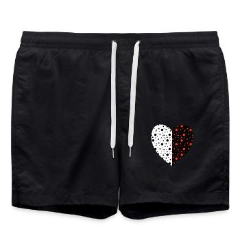 Cœur - Short de bain - noir - Devant - AI Model Male 185 light (185cm)