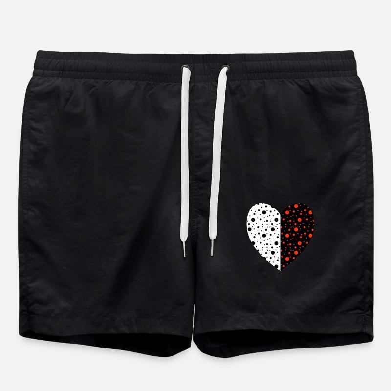 Heart - Swim Trunks - black